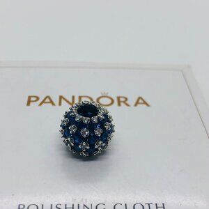 ✨🔥Pandora Sparkling Pavé Round Blue Charm